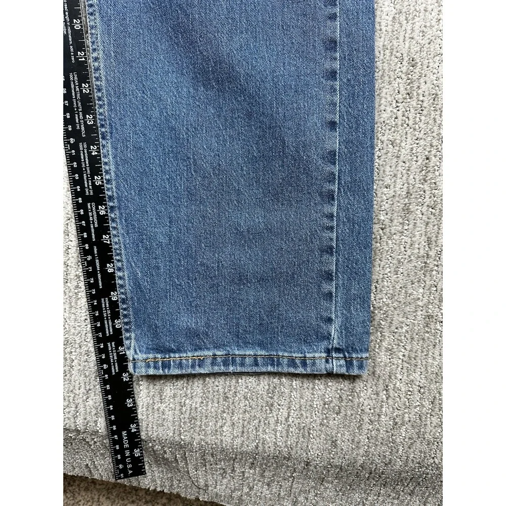 Levis 505 Jeans Mens 38x32 Regular Straight Stretch Blue Medium Wash Denim
